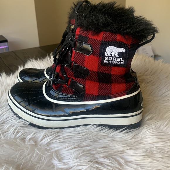 SOREL Womens Torino Insulated Waterproof red/Black Winter Snow Boots size : 7 - Picture 2 of 5
